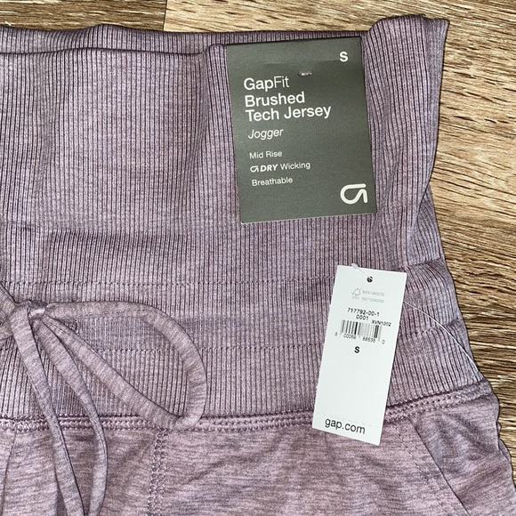 NWT GapFit High Rise Jersey Soft Joggers, Mauve Pink - Picture 5 of 5